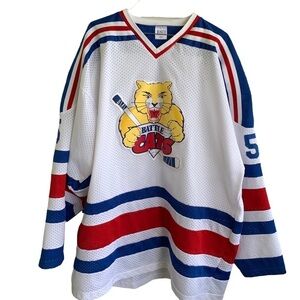 Minnesota AHA Adult Hockey League Battle Cats Hockey Jersey #5 Kahler Size XXL